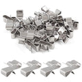 Biaungdo 30 Pcs Trailer Frame Wire Clips, Stainless Steel Metal Solar Panel Wire Clip 22.5 mm/ 0.89 Inch Double Wire Clamps Wire Rope Clips for PV Wiring Boat Cable, Boat Trailer