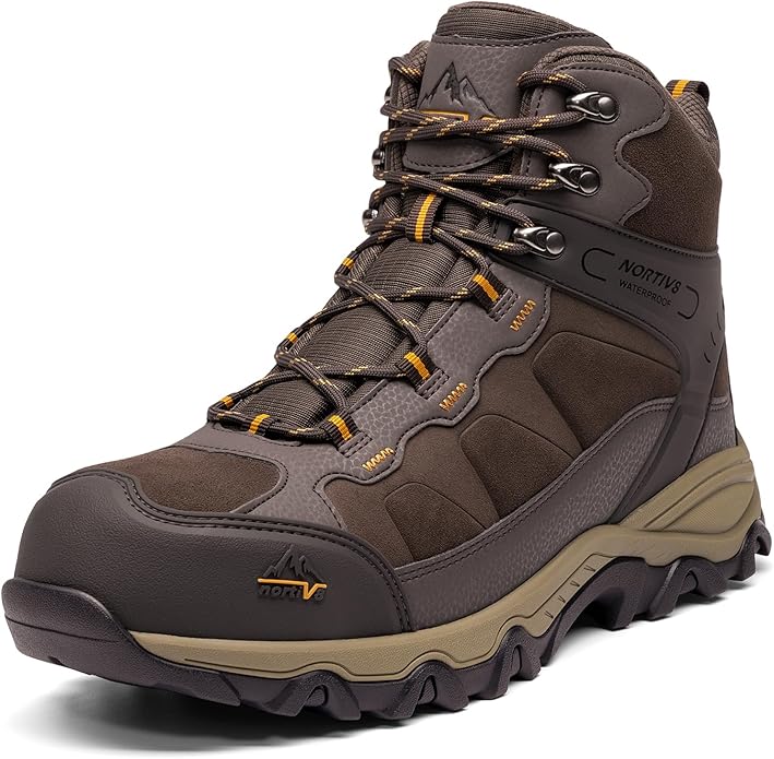 NORTIV 8 Waterproof Steel Toe Boots for Men Slip Resistant Safety Industrial Boots Paladin-Steel