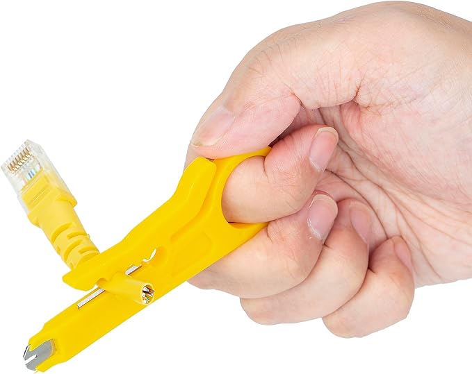 Professional RJ45 Crimp Tool Kit Complete Cat5 Cat5e Cat6 Ethernet Crimper Set with Cable Tester, 30 Connectors & Covers