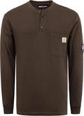 BOCOMAL FR Shirts Flame Resistant Shirt 5.5oz 100% Cotton Light Weight CAT2 Fire Retardant Henley Shirts