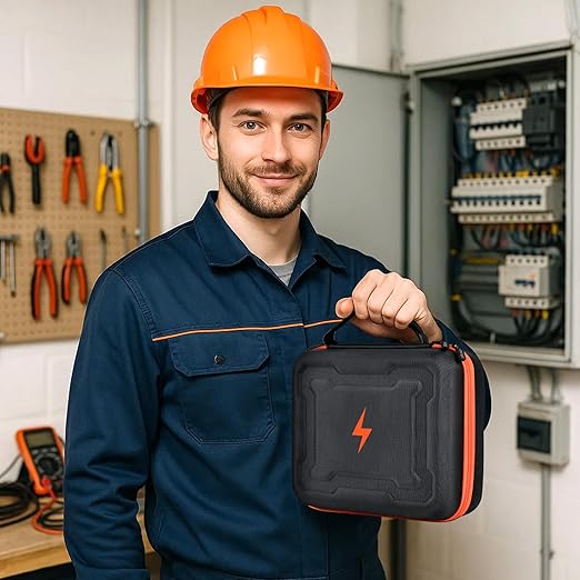 Case Compatible with Klein Multimeter MM325 MM300(69149P) Multi Meter Testers, Storage Carrying Organizer for Electrical Test Kit Voltage/Outlet Tester, Wire Stripper, Leads & Batteries (Box Only) (L)