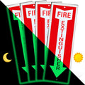 Tondiamo 4 Pack Fire Extinguisher Sign Glow in the Dark Fire Rust Aluminum Signs 4 X12 Inch Laminated for Ultimate UV, Weather, Scratch, Water and Fade Resistance, Indoor and Outdoor