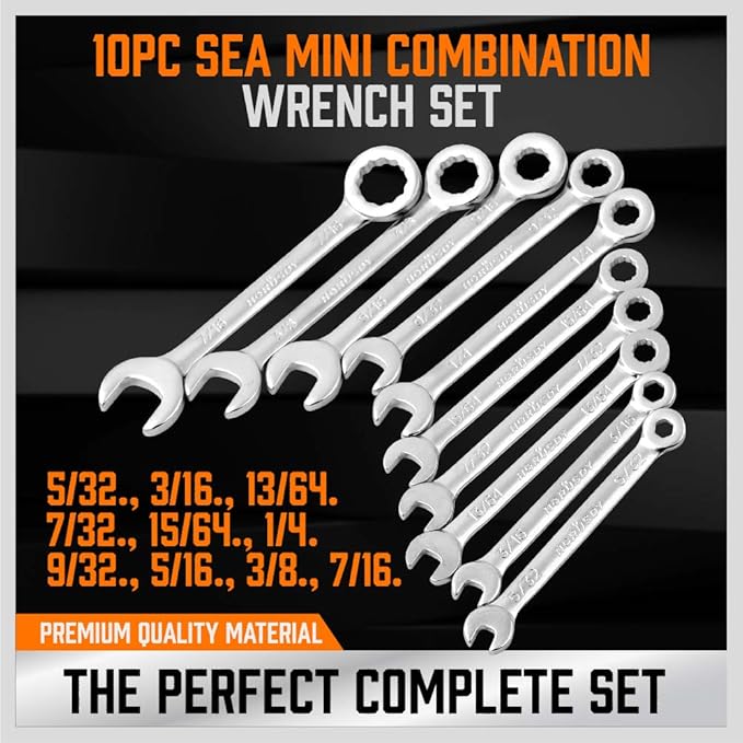 HORUSDY 20-Piece Mini Wrench Set, Small Wrench Set, Metric and SAE Mini Combination Wrench Sets