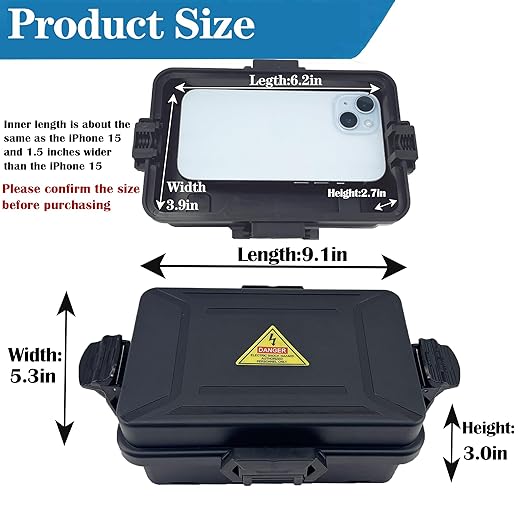 Mini Outdoor Electrical Box, IP54 Waterproof Extension Cord Cover (Inside 6.2 x 3.9 x 1.65 inches) Weatherproof Connection Box for Plug,Connector, Power Cord, Festive Light(2 PCS Black)