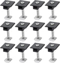 uxcell 12Pcs Solar Panel Middle Clamp, 45mm Aluminum Solar Panel Center Clamps PV Solar Rail Mounting System Install Hardware, Black