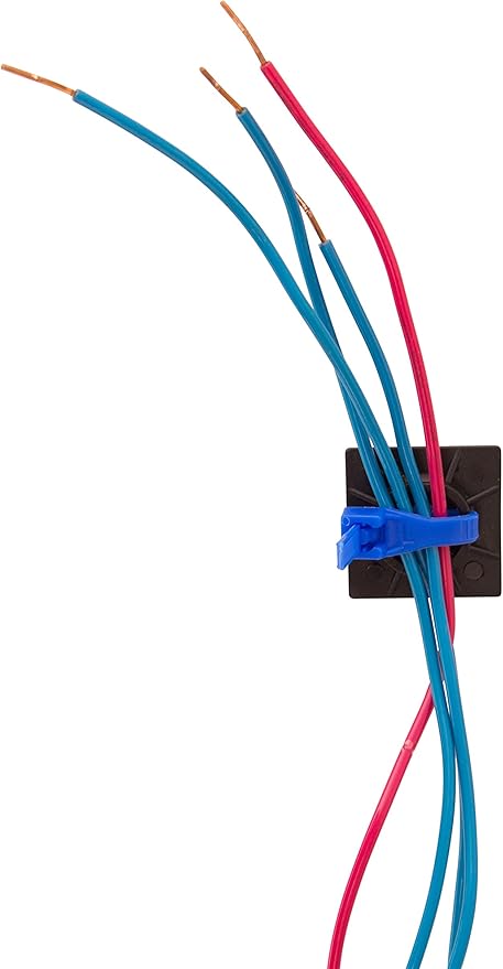 Gardner Bender 45-MBUVB Cable Tie Mounting Base, 1 inch x 1 inch, Screw and Adhesive Back, Electrical Wire and Cord Management, Nylon Zip Tie, 5 Pk, UV Resistant Black