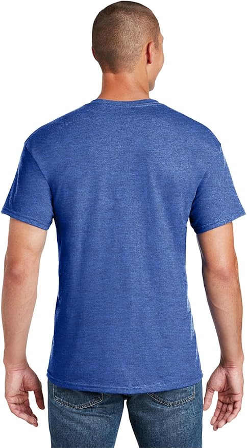 Gildan Unisex Adult DryBlend Workwear T-Shirts with Pocket, 2-Pack