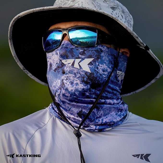 KastKing La Sal Neck Gaiter-UPF 50+ Balaclava Face Mask,Neck Gaiter for Men and Women,Face Cover Shield for Fishing,Hiking