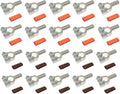 4 Gauge 10 Pairs Positive and Negative (+/-) Pure Copper Top Post Battery Cable Ends Terminal Connectors + Dual Wall Adhesive Heat Shrink Tubing - by WindyNation