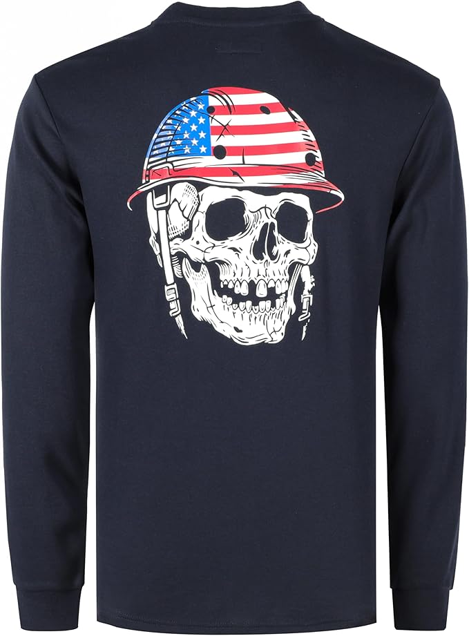 TICOMELA FR Shirts for Men Flame Resistant Shirt NFPA2112/CAT2 7oz Fire Retardant Men's Long Sleeve Henley Shirts