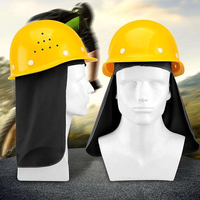 Sintege 6 Pieces Hard Hat Sun Shade Cooling Skull Cap Sun Neck Protector Quick Dry Neck Shade for Women Men
