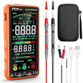 FKM Pro Digital Multimeter Tester TRMS 6000 Counts,Smart Rechargeable Voltmeter 5"Color LCD,Auto-Ranging Automotive Multimeters,for AC/DC Current/Voltage,NCV,Ohm,Capacitance,Resistance,Continuity,Temp