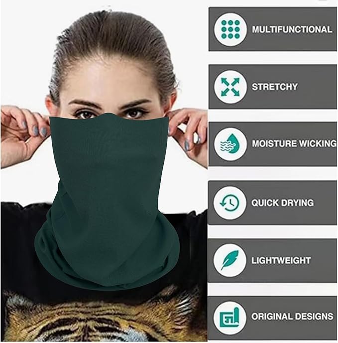 Neck Gaiter Masks Tube Scarf,Seamless Bandanas Buffs Gators,Ourdoor Face Mask Face Covering Multi Headwear