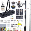 Goture Spinning Fishing Rod & Reel Combo with Carrier Bag,6.6-9FT,Spin Reels, Lures Kit, Pliers, Braided Line, Fish Gripper, Carbon Fiber Freshwater Fishing Rod Full Kit for Starter