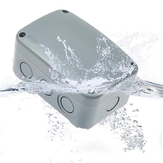 Outdoor Junction Box Waterproof,SuperInk Outdoor Electrical Boxes Weatherproof with Reserved Holes,IP66 PVC/ABS Dustproof,4.9x3.3x2.3In(125x86x62MM),Watertight for Indoor Outdoor Use