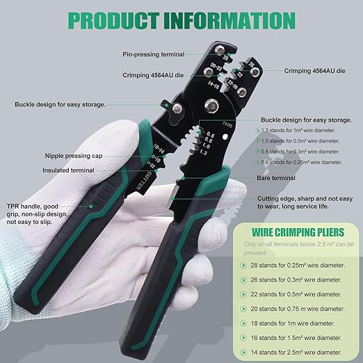 Twidec/360Pcs 2.8/4.8/6.3mm Quick Splice Male and Female Wire Spade Connector Crimp Terminal Block Assortment Kit with Insulating Sleeve for Electrical Wiring Car with Wire Crimper Tool