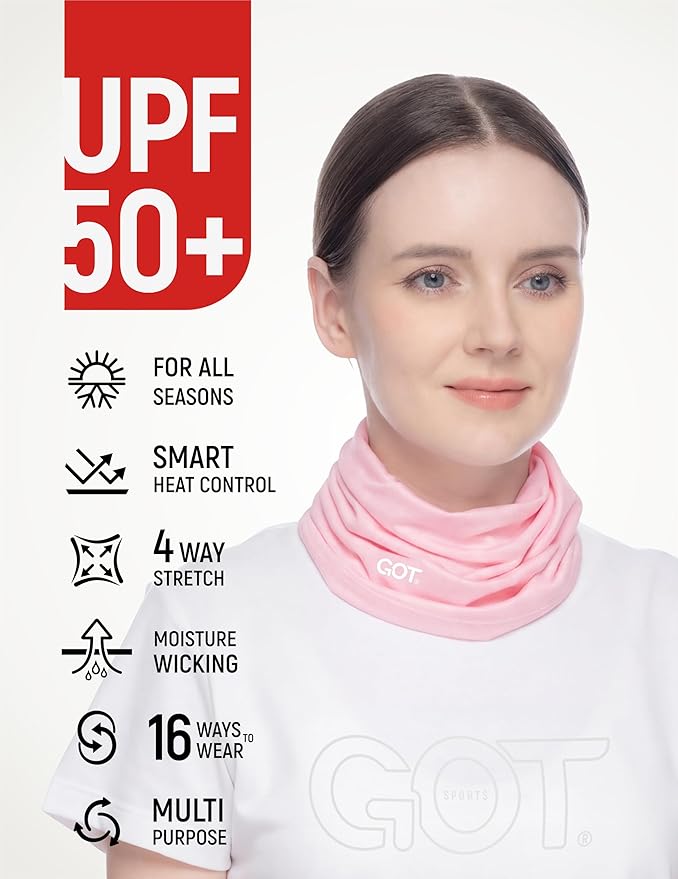 GOT Sports UPF 50+ Fishing Neck Gaiter - UV Face Mask Sun Protection for Men & Women - Camo SPF Face Cover Gator