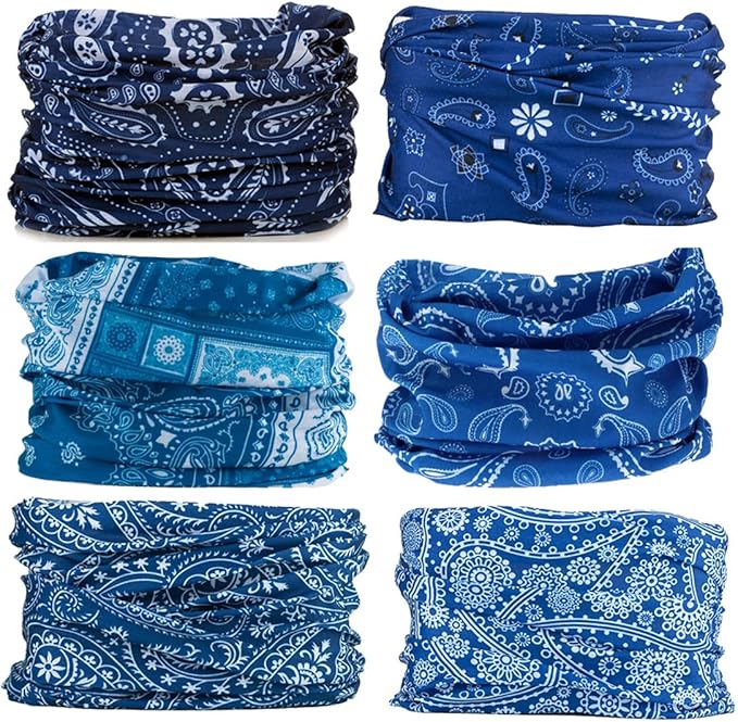 Neck Gaiter Face Cover Bandana Mask Scarf, Breathable Sun& Dust-proof for Cycling Running Fishing Hiking