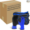 Evridwear Crinkle Latex Rubber Hand Coated Safety Work Gloves for Men Women General Multi Use Construction Warehouse Gardening Assembly Landscaping,Medium Blue 120 Pairs Pack