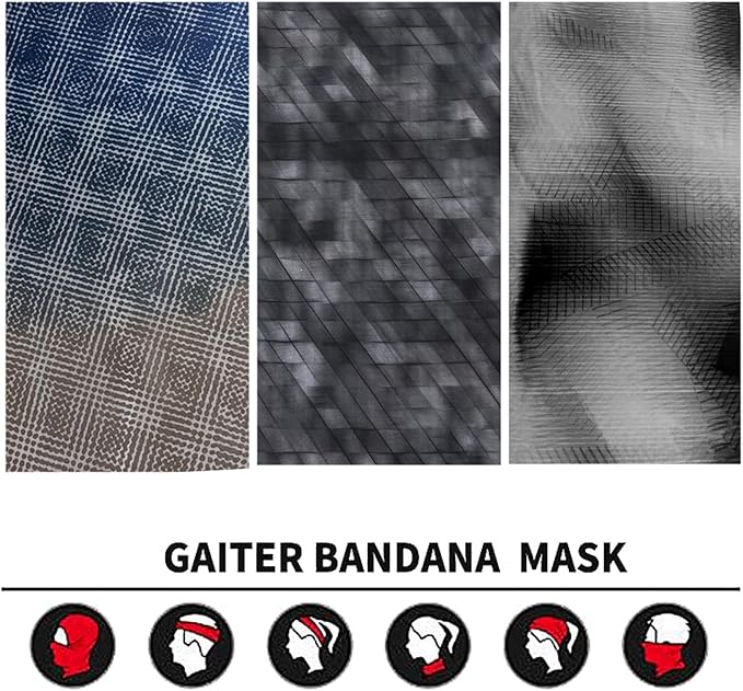 Neck Gaiter Face Cover Bandana Mask Scarf, Breathable Sun& Dust-proof for Cycling Running Fishing Hiking