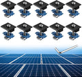 Anbte 10pcs Solar Panels Mid Clamps for Unistrut, Aluminium Solar Panel Brackets 30mm/35mm, Mounting Kit for Metal Roof, Tin Roof, Flat Roof, Sheet Roof, Black