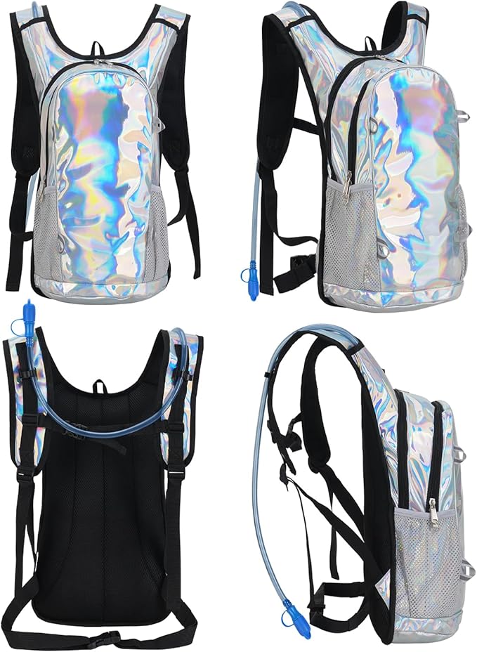Roptat Hydration Backpack Pack with 2L Hydration Bladder - Lightweight Water Backpack Water Pouch for Women Men Running Riding Biking Music Festival
