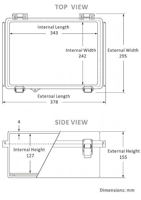 Waterproof Electrical Junction Box IP67 ABS Plastic Enclosure with Hinged Cover with Mounting Plate, Wall Brackets (Grey Cover, 14.6"×10.6"×5.9")