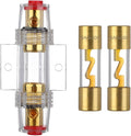 4-8 Gauge AWG Inline 40 Amp Fuse Holder with 40A AGU Fuses for Car Audio Alarm Amplifier Subwoofer in-line Fuse Holders (40Amp)