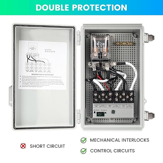 RV Transfer Switch, Briidea Automatic Transfer Switch 30 Amp Applied to RV, Speedboats, 120/240 VAC