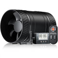 4 Inch Inline Duct Fan with Humidity Sensor and Remote, Upgraded 6-Speed Control with Timer Humidity & Temperature, Low Noise HVAC Ventilation Fan in Basement Bathroom Workshop Attic