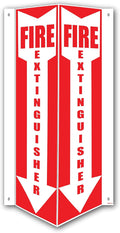3D Fire Extinguisher Sign | 12 x 4 x 4 Inch Fire Projection Wall Sign | Pre-Drilled Mounting