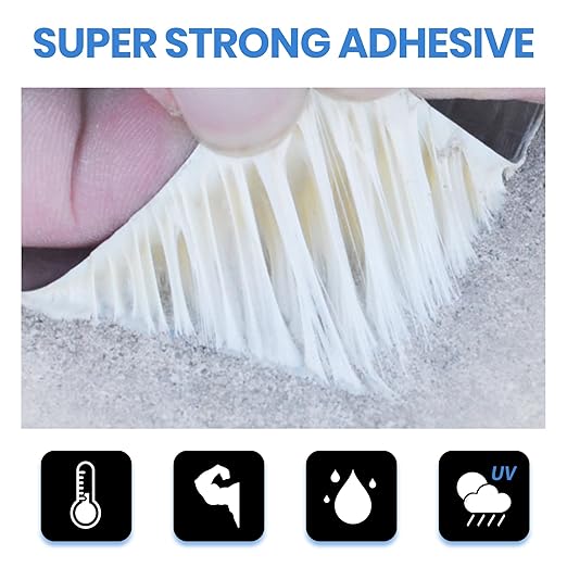 TAPEBEAR Butyl Tape 2inch x16feet, Aluminum Duct Sealing Tape Waterproof Sealant Repair Tape for RV Roof, Boat and Pipe Sealing, Glass & EDPM Roof Leak Patching