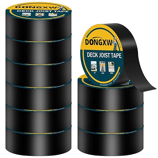 Joist Tape for Decking 2''×50', Waterproof Butyl Deck Joist Tapes, Weather-Resistant Flashing Tape for Wood Decks Beams Roof, 10 Packs