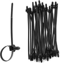 XINGO 100PCS Fir Tree Nylon Push Mount Zip Ties, Heavy Duty Wire Ties, 2 in 1 Self Locking UV Resistant Assortment for Indoor Wire Tying (8.3"x0.22")