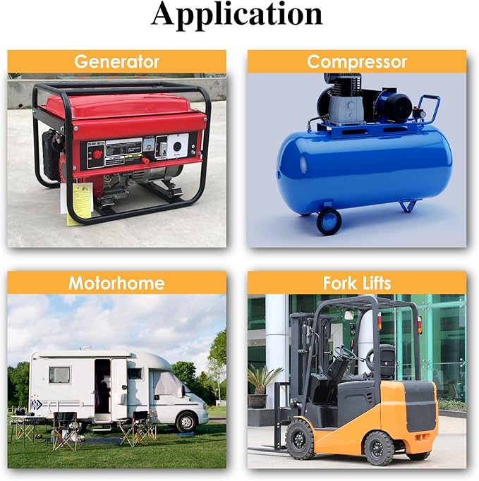 Jayron JR-HM002 DC 6-80V Snap in Mechanical Hour Meter for DC Powered Equipment Such as Fork Lifts,Golf Carts,Generator,ATV,Lawn Mower,Floor Care Equipment,and Any Other Battery Powered Equipment