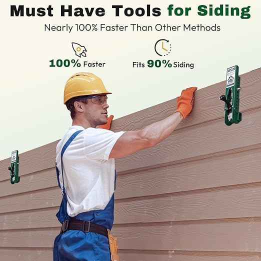 Pro Siding Installation Tools, Siding Gauge Tools, Adjustable Reveal, Heavy-Duty Polycarbonate Build with Non-Slip Pads, Fits 5/16", 3/8", 7/16" Boards – 2 Pack
