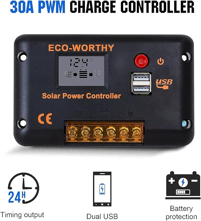 ECO-WORTHY 130Watt 12Volt Flexible Solar Panel Kit for Off Grid Home RV, Boat and Uneven Surfaces:1pcs 130W Mono Solar Panel + 30A 12V Charger Controller + Solar Cable + Tray Cable + Y Branch
