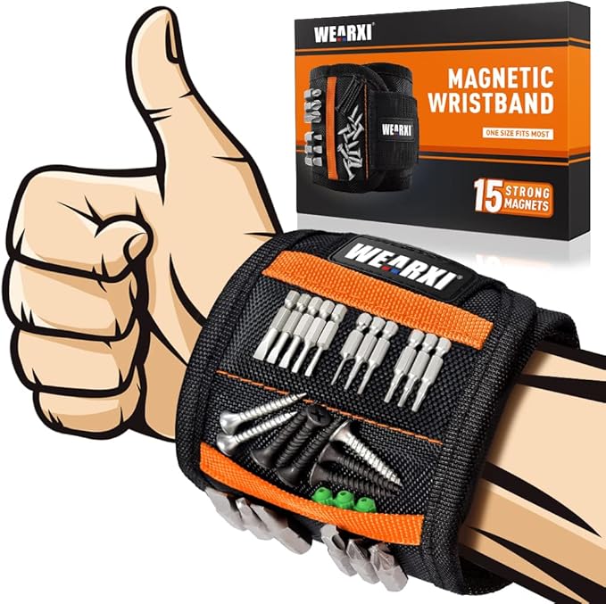 WEARXI Fathers Day Dad Gifts from Daughter Son, Magnetic Wristband Gifts for Men, Birthday Gift for Him, Dad Gift for Men Who Have Everything, Cool Gadgets