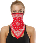 YAYOUREL Neck Gaiter Face Mask Bandanas for Men Women UV Face Scarf Cover Ear Loop Hole Facemask for Fishing Running Cycling