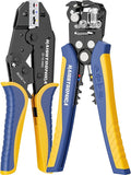 haisstronica Wire Stripper and Crimping Tool,AWG 24-10 Automatic Stripper Tool with AWG 22-10 Ratchet Wire Crimper For Insulated Wire Connectors