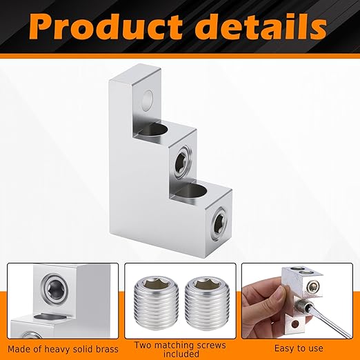 1 Pack Mechanical Panelboard Lug Grounding Mechanical Lug Two Conductors, 300 Awg, 300mcm - 6SOL Wire Range