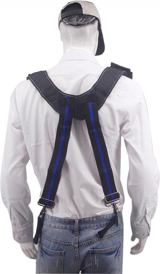 Cedriany Tool Belt Suspenders for Work Belt Suspenders Heavy Duty Padded with Attachment Loops for Men