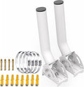 Adjustable J Pole Mount for Point to Point Wireless Bridge Outdoor – 12" Universal Antenna Mounting Bracket for Access Points, Starlink WiFi Extender (2-Pack,White)