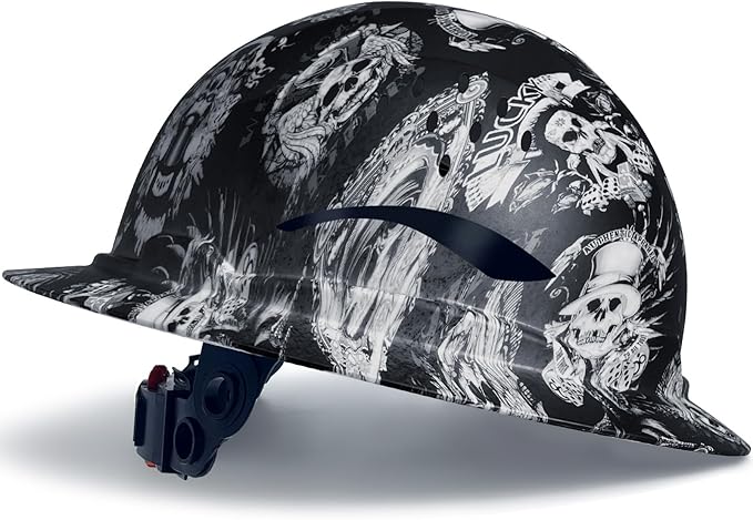 Full Brim Industrial Safety Helmet ANSI/ISEA Z89.1 Type I Class C Certified Hard Hats 6-Point Suspension Lightweight Vented for Construction, Logging, Outdoor Work RGS-B6
