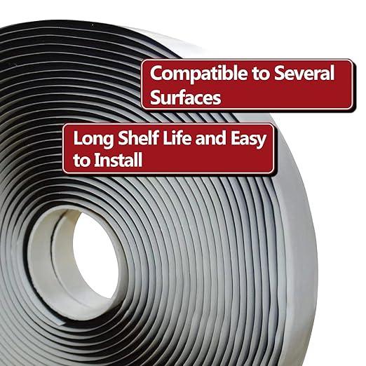 LLPT Butyl Tape White 3/4 Inch x 33Ft Tight Seal for Leak Proof EPDM RV Repair Window Glass Boat Sealing Roof Pipe Patching(WST343)