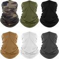 Fuinloth Neck Gaiter, 6 Pack Cooling UV Protection Bandana Face Mask Gator Scarf for Men Women