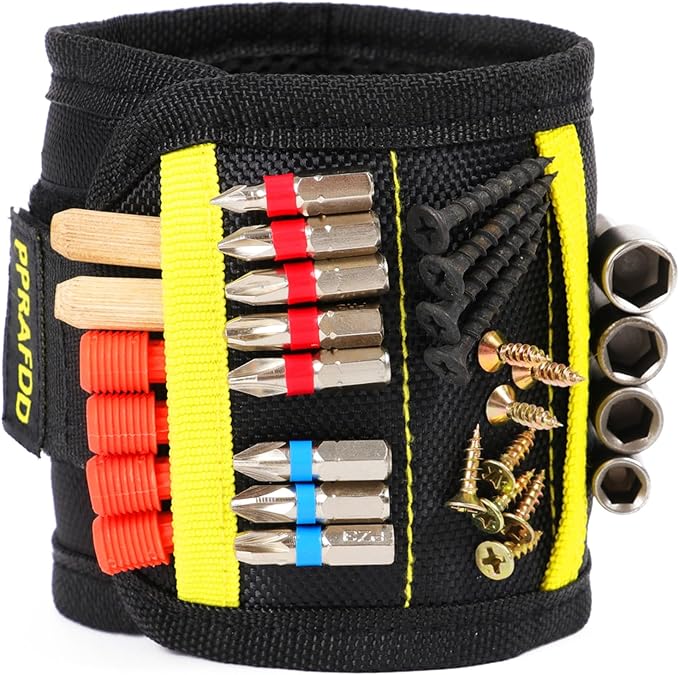 Magnetic Wristband for Holding Screws, Drill Bits, Nails, Valentine's Day, Father's Day Gifts for Handyman, Husband, Dad, Grandpa, Stocking Stuffers for Adults, Cool Gadgets for Christmas