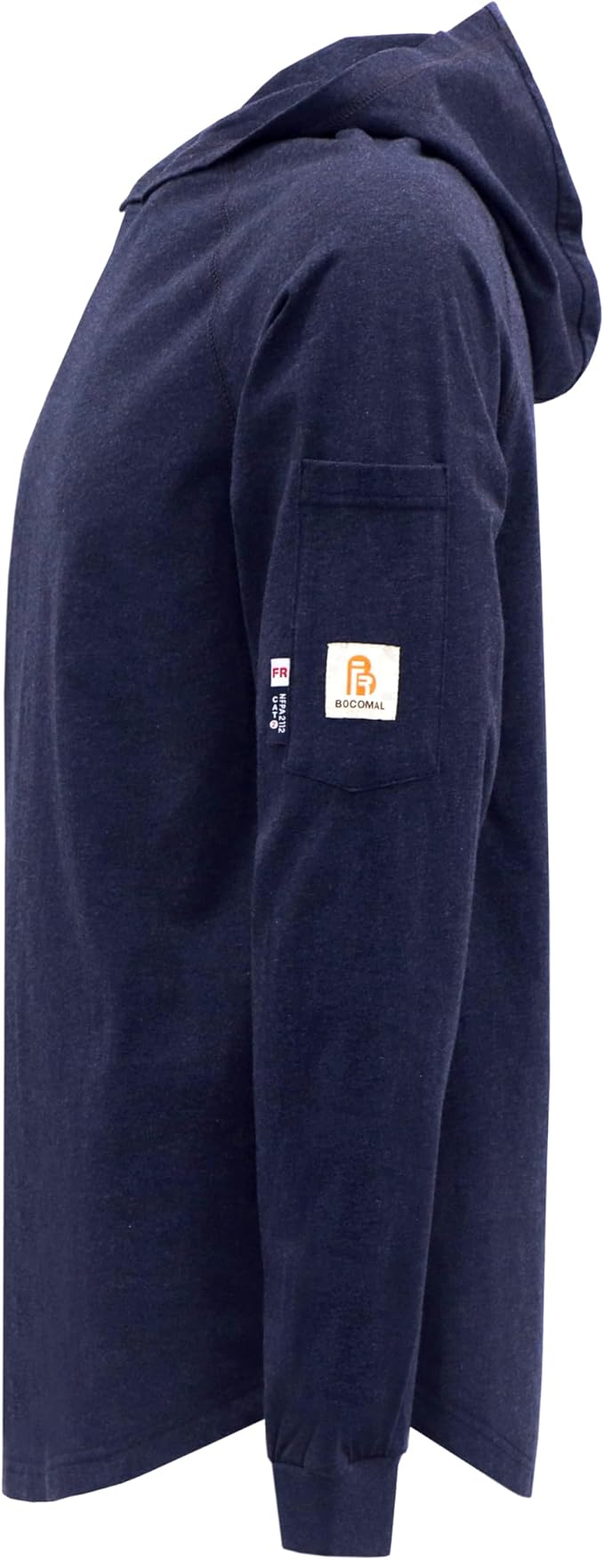 BOCOMAL FR Hooded T Shirts Heather Series 6oz Flame Resistant NFPA2112 CAT2 Fire Retardant Hoodies Work Shirt