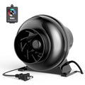 InfiniPower 4 Inch 195 CFM Inline Ventilation Variable Fan Speed Controller, Air Circulation Vent Blower for Grow Tent, Greenhouse, Kitchen, Basement, Black