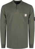 BOCOMAL FR Shirts Flame Resistant Shirt 5.5oz 100% Cotton Light Weight CAT2 Fire Retardant Henley Shirts